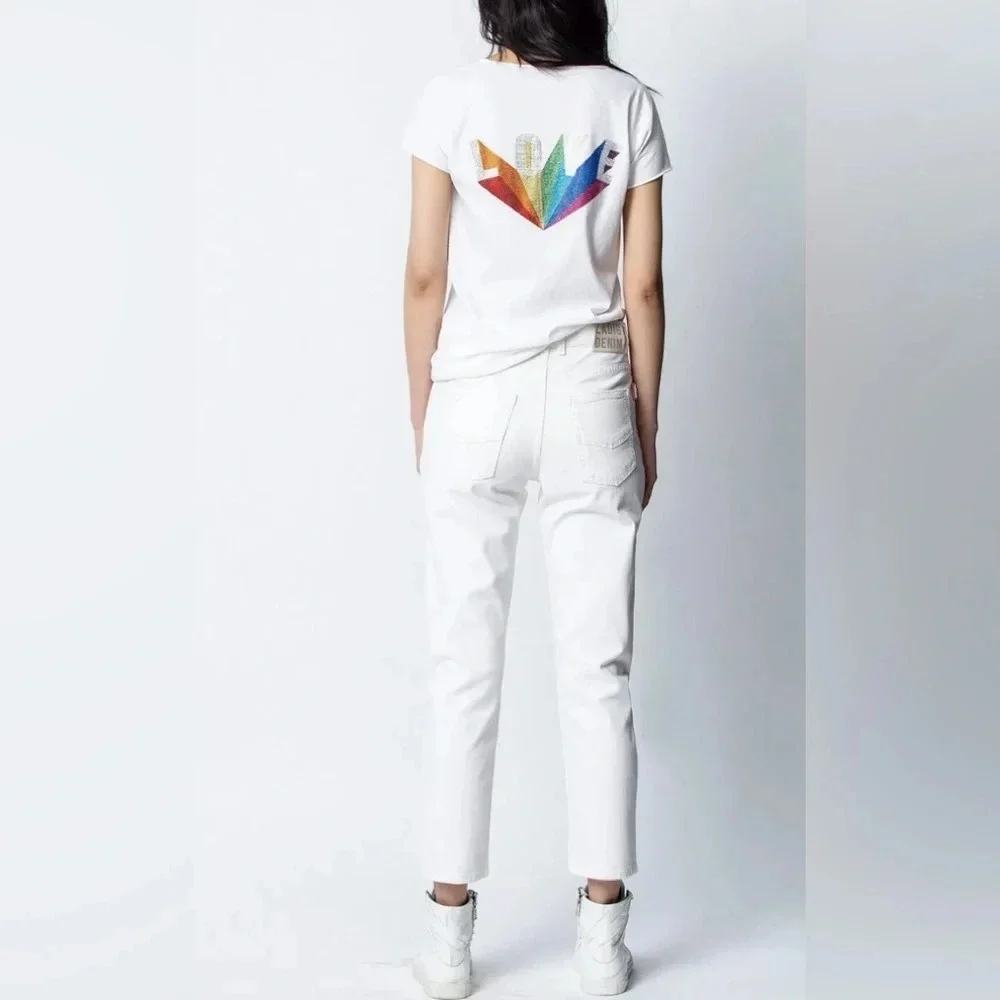 Zadig & Voltaire Tunisien McLove Rainbow T-shirt - Picture 2 of 8